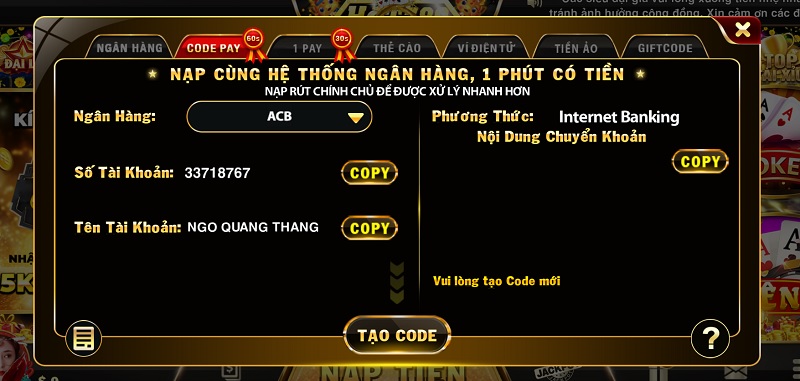 Hệ thống nạp rút đổi thưởng đa phương thức tại Hot789 Vip