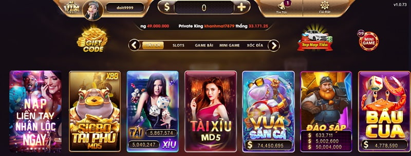 Kho game đổi thưởng độc đáo, phong phú tại Vin88 Live